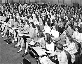 freshman history class, 1945