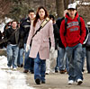 Students headed to class