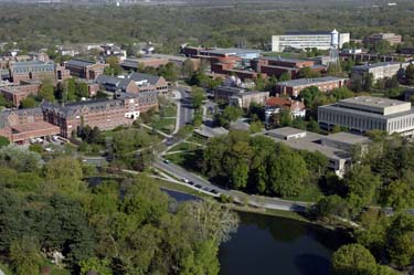 An aerial shot of Campus