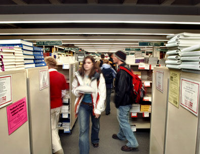 students in the bookstore