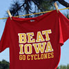 'Beat Iowa' T-shirt.