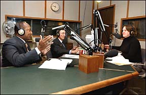 Jeff Johnson, Pres. Greg Geoffroy and Katherine
Perkins