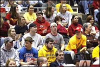 fans, 2003,  attending an ISU basketball
game