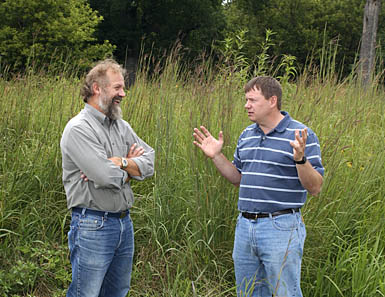 Jim Pease and Jim Colbert in the Elwood
Prairie
