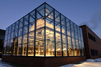 The greenhouse addition of the Roy J. Carver
Co-Laboratory
