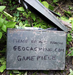 Geocache in the woods