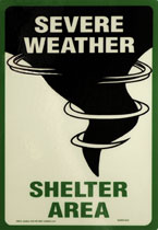Shelter area sign