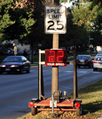 Speeding sign