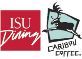ISU Dining and Caribou Coffee logos