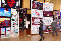 AIDS quilt on display
