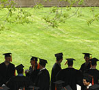 Grads line up for commencement