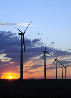 Wind turbine farm