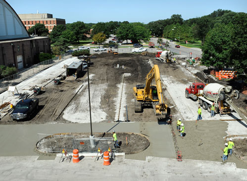 Parking lot paving