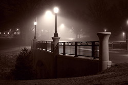 Foggy
bridge near The Knoll