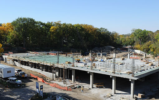 Intermodal facility construction site