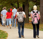 Central campus walkers